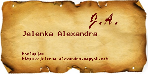 Jelenka Alexandra névjegykártya
